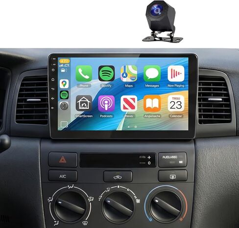 【2+64G】 لسيارة Toyota Corolla EX E120 E130 2007-2012 ستيريو راديو السيارة أندرويد، Carplay اللاسلكي Android Auto 9 بوصة شاشة تعمل باللمس بلوتوث مستقبل صوت السيارة يدعم نظام تحديد المواقع واي فاي كاميرا احتياطية FM/RDS HiFi SWC in Saudi Arabia