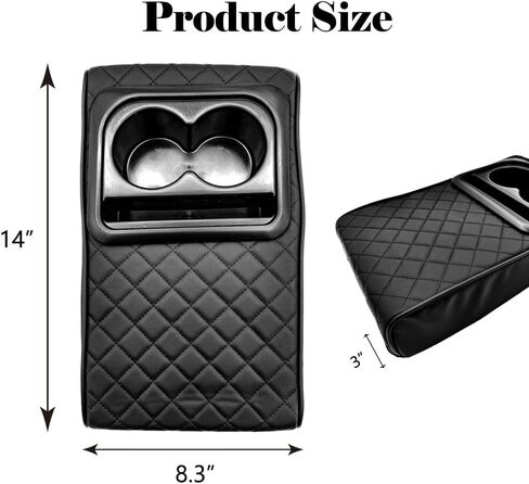 Center Console Cover, Middle Console Cover, Good Elasticity, Good Breathability, Lightweight, Wear-Resistant, Scratch Resistant Fits Most Sedans, SUVs, Trucks, and Vans (Diamond&Black) in Saudi Arabia