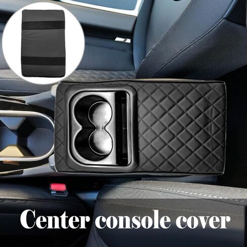 Center Console Cover, Middle Console Cover, Good Elasticity, Good Breathability, Lightweight, Wear-Resistant, Scratch Resistant Fits Most Sedans, SUVs, Trucks, and Vans (Diamond&Black) in Saudi Arabia