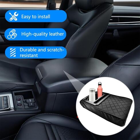Center Console Cover, Middle Console Cover, Good Elasticity, Good Breathability, Lightweight, Wear-Resistant, Scratch Resistant Fits Most Sedans, SUVs, Trucks, and Vans (Diamond&Black) in Saudi Arabia
