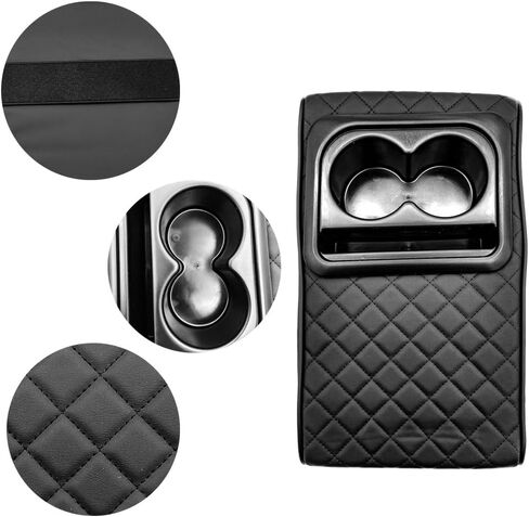 Center Console Cover, Middle Console Cover, Good Elasticity, Good Breathability, Lightweight, Wear-Resistant, Scratch Resistant Fits Most Sedans, SUVs, Trucks, and Vans (Diamond&Black) in Saudi Arabia