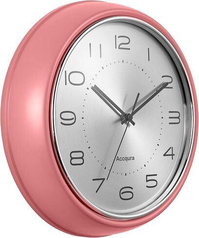 Accqura 12 Inch Vintage Retro Wall Clock, Silent Non-Ticking Metal Dial & Domed Glass Battery Operated, Design for Kitchen Living Room, Bedroom,Office (Sage Green) in Saudi Arabia