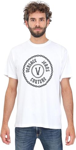 Metallic Logo V-Emblem T-Shirt in Saudi Arabia