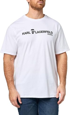 Karl Lagerfeld Mens Short Sleeve Karl Logo Graphic Easy Dressing T-Shirt in Saudi Arabia