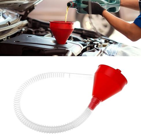 Flexible Oil Funnels with Long Hose, Funnels for Automotive Use, Plastic Wide Mouth Funnel for Engine Oil/Gas/Fuel/Gasoline/Diesel/Water/Fluid/Liquid Transmission (1PCS) in Kuwait