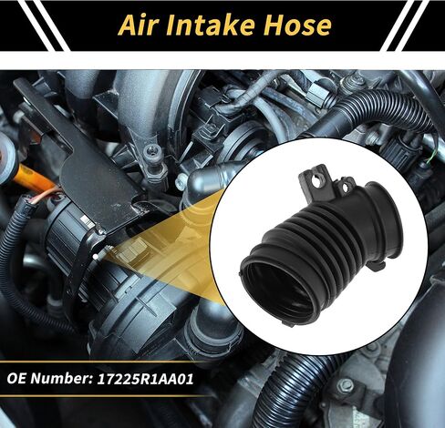 1 Pc Car Intake Hose Compatible for Honda Civic 1.8L 2012-2015, Air Filter Intake Hose Black No.17225R1AA01 in Saudi Arabia