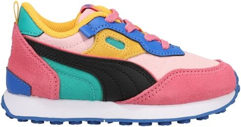 حذاء رياضي كاجوال برباط من PUMA للأطفال الصغار رايدر FV Future Vintage - أبيض in Kuwait