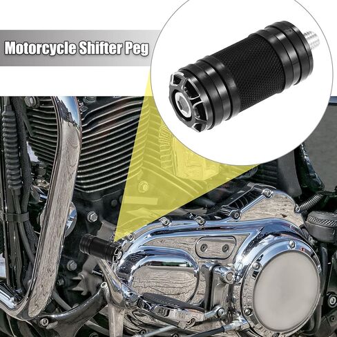 X AUTOHAUX 2pcs Motorcycle Shifter Peg Shift Lever CNC Billet Foot Pegs for Harley Davidson Street Glide Road King Softail Sportster Black in Saudi Arabia