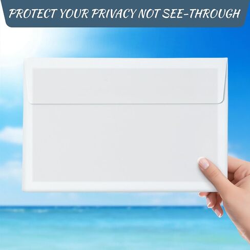 مظاريف دعوة مقاس A4، مقاس 4.25 × 6.25 بوصة، ذاتية الغلق، بيضاء، عدد 250 in Kuwait