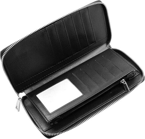 محفظة نسائية بسحاب حولها ومقبض للهاتف - حجب RFID مع منظم حامل البطاقات - صورة لكلب دوبيرمان الألماني in Kuwait