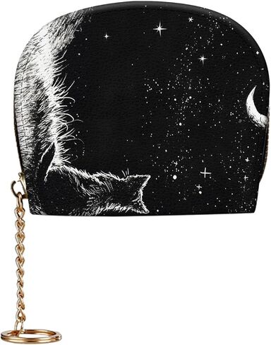 Zip Around Wallets for Women with Detachable Wrist Strap, Large Capacity RFID Blocking Leather Purse Organizer Card Holder Wristlet,Beautifull Owl Abstract in Saudi Arabia