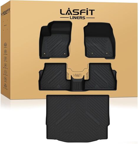 LASFIT Cargo Mat for Ford Focus 2012-2018 Hatchback Gasoline(No Subwoofer) Focus RS 2016 2017 2018 All Weather Custom Fit TPE Trunk Liner in Saudi Arabia
