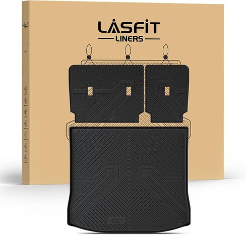 LASFIT Cargo Mat for Ford Focus 2012-2018 Hatchback Gasoline(No Subwoofer) Focus RS 2016 2017 2018 All Weather Custom Fit TPE Trunk Liner in Saudi Arabia