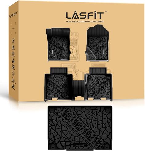 LASFIT Cargo Mat for Ford Focus 2012-2018 Hatchback Gasoline(No Subwoofer) Focus RS 2016 2017 2018 All Weather Custom Fit TPE Trunk Liner in Saudi Arabia