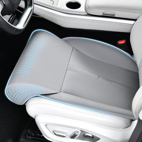 FLORICH Car Seat Extender Leg Support Cushion for Driver Seats Office Chair, Leather Memory Foam Widened seat Cushion for Long Drivers Universal Car Seat Cushion Legs Rest Pads-Black in Saudi Arabia