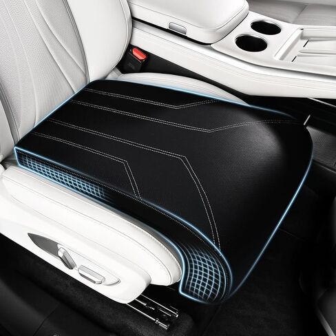 FLORICH Car Seat Extender Leg Support Cushion for Driver Seats Office Chair, Leather Memory Foam Widened seat Cushion for Long Drivers Universal Car Seat Cushion Legs Rest Pads-Black in Saudi Arabia