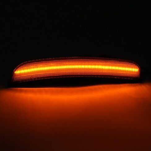 مصابيح LED للعلامات الجانبية من HECASA متوافقة مع 2015-2023 كرايسلر 300 لاستبدال CH2551136 CH2550136 مصابيح وقوف السيارات ذات الإشارة الممتصة للصدمات قطعتان من عدسات الدخان الأمامية باللون الأصفر LED in Kuwait