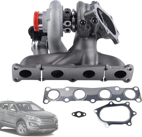 Turbocharger Assembly with Gasket FIT Hyundai Sonata 2011–2014, Santa Fe Sport 2013–2016, Kia Optima 2011–2015, Sportage 2011–2016 – Direct Replacement – Replace OE# 28231-2G410 in Saudi Arabia