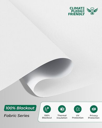 Allesin ستائر دوارة بمحرك مع جهاز تحكم عن بعد للنوافذ، ظلال ذكية أوتوماتيكية للتعتيم، ستارة كهربائية تعمل بالبطارية الجافة (أبيض ثلجي 23 بوصة عرض × 72 بوصة ارتفاع) in Kuwait