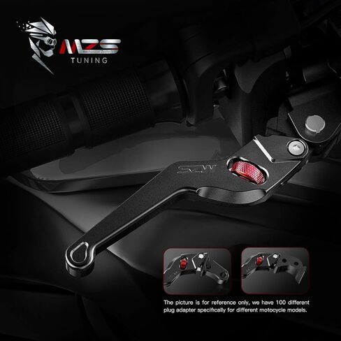 MZS Black Motorcycle Brake Clutch Levers Short Wheel Adjustable Compatible with C50 S83 VN1500 VN1600 ZRX1100 ZRX1200 ZG1000 ZX11 ZX7R Tiger 1200 XR Explorer VL800 VL1500 in Saudi Arabia