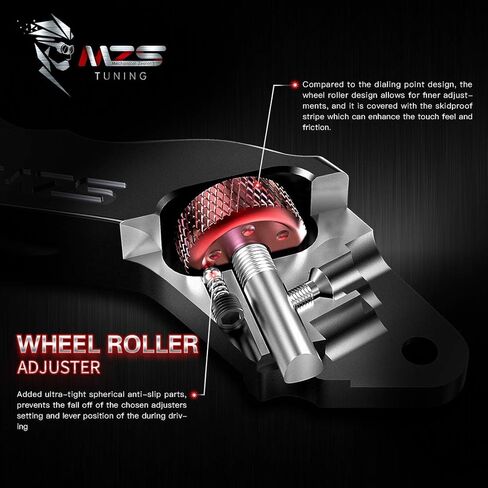 MZS Black Motorcycle Brake Clutch Levers Short Wheel Adjustable Compatible with C50 S83 VN1500 VN1600 ZRX1100 ZRX1200 ZG1000 ZX11 ZX7R Tiger 1200 XR Explorer VL800 VL1500 in Saudi Arabia