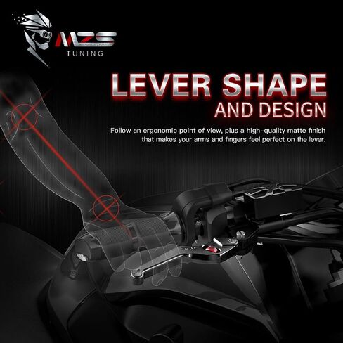 MZS Black Motorcycle Brake Clutch Levers Short Wheel Adjustable Compatible with C50 S83 VN1500 VN1600 ZRX1100 ZRX1200 ZG1000 ZX11 ZX7R Tiger 1200 XR Explorer VL800 VL1500 in Saudi Arabia