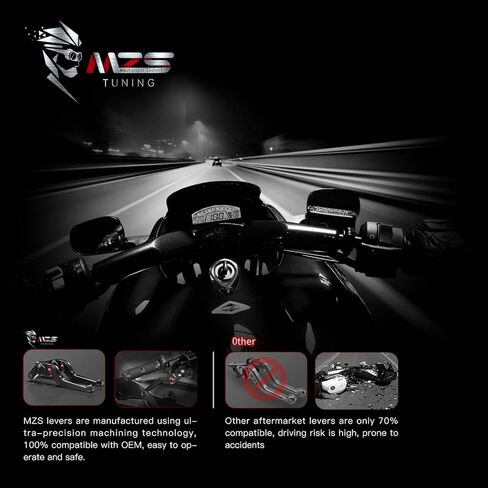 MZS Black Motorcycle Brake Clutch Levers Short Wheel Adjustable Compatible with C50 S83 VN1500 VN1600 ZRX1100 ZRX1200 ZG1000 ZX11 ZX7R Tiger 1200 XR Explorer VL800 VL1500 in Saudi Arabia