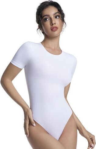 ملابس داخلية للنساء للتحكم في البطن بأكمام قصيرة ورقبة دائرية وبطانة مزدوجة للنساء مقاس XS-XXL in Kuwait