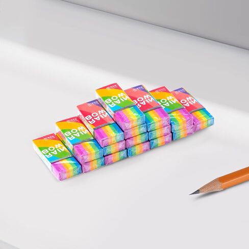 10PCS Rainbow Eraser, Large Rainbow Erasers Bulk, Pencil Erasers,(0.9 x 2.2 inches) Colorful in Saudi Arabia