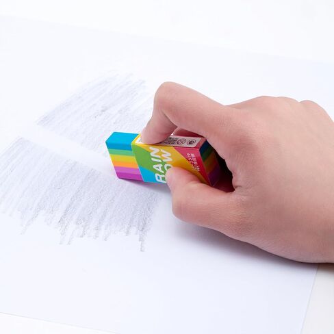 10PCS Rainbow Eraser, Large Rainbow Erasers Bulk, Pencil Erasers,(0.9 x 2.2 inches) Colorful in Saudi Arabia