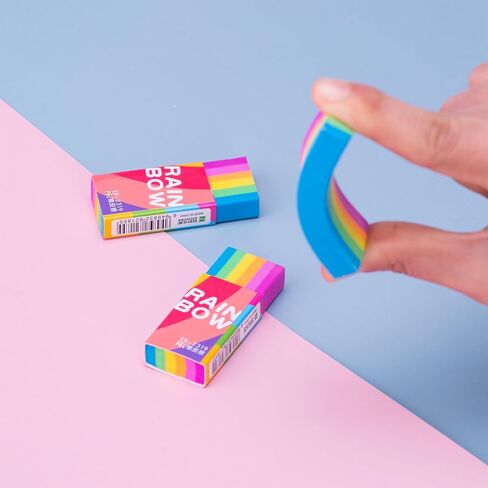 10PCS Rainbow Eraser, Large Rainbow Erasers Bulk, Pencil Erasers,(0.9 x 2.2 inches) Colorful in Saudi Arabia