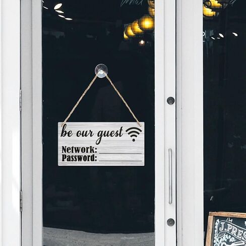 Wood Decor Sign Wifi Password Sign Be Our Guest Network Share Hot Spot Wall Decor Farmhouse Bathroom Sign Wood Hanging Wall Plque Decorative For Bathroom Gift For Home12X6 In in Saudi Arabia