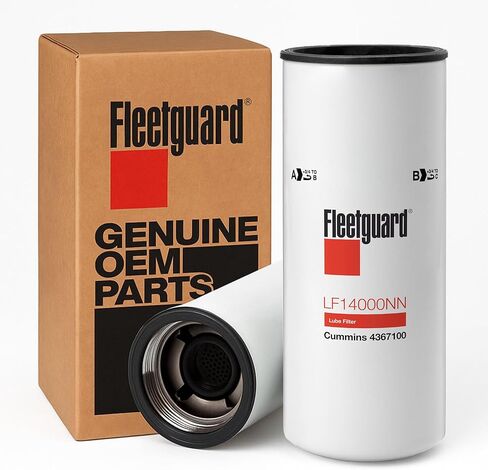 LF14000NN Oil Filter Fleetguard - Genuine OEM Cummins Filtration upgrade of LF9080 for 2010-2019 Cummins ISX 15 Engine - Heavy Duty Nanonet Media for Engine Protection - 1 Pack in Saudi Arabia