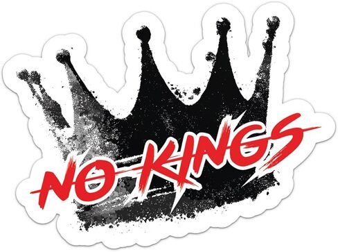 Anti Trump No Kings Sticker - Waterproof Vinyl Decal for Car Bumper, Water Bottle Laptop Bike Luggage Phone Cases Wall Window, Sticker - 5'' Longer Side in Saudi Arabia