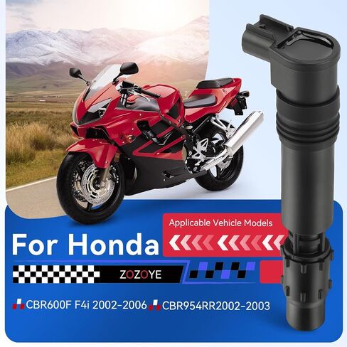 4Pcs Ignition Stick Coils w/Iridium Spark Plug For Honda CBR600F F4i 2002-2006 CBR954RR 2002-2003 30700-MEE-641 in Saudi Arabia