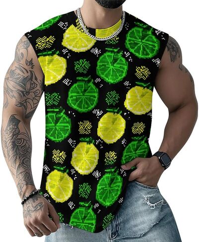 Mens 3D Graphic Print Shirts Tank Tops Tropical Hawaiian Sleeveless Muscle Vacation Tee in Kuwait