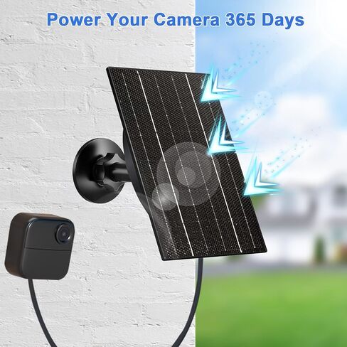 لوحة شمسية FUTUREZEN بقدرة 4 وات لكاميرا Blink Outdoor الجيل الرابع/الجيل الثالث/XT/XT2، وشاحن طاقة شمسية USB-C وMicro USB مع بطارية 2600 مللي أمبير في الساعة، وقابس مطاطي مقاوم للماء، وكابل بطول 10 أقدام in Kuwait
