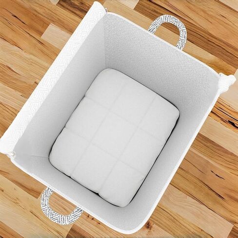 1 Pc Extra Large Foldable Storage Box With Lid, Space-Saving Fabric Collapsible Organizer Bin For Under-Bed And Closet Storage, Herringbone, 110L in Saudi Arabia