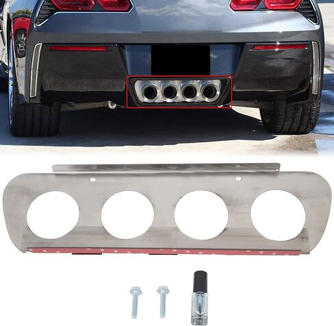 Kojem Exhaust Filler Panel Compatible With 2014-2019 Chevy Chevrolet Corvette C7 Z06 Replacement for 052017 Exhaust Muffler Tail Pipe Trim Stainless Steel in Saudi Arabia
