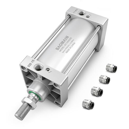 باوماين اسطوانة الهواء الهوائية SC 125 x 200 PT 1/2؛ التجويف: 5 بوصة، السكتة الدماغية: 8 بوصة؛ قضيب المكبس المشدود ذو العمل المزدوج in Kuwait
