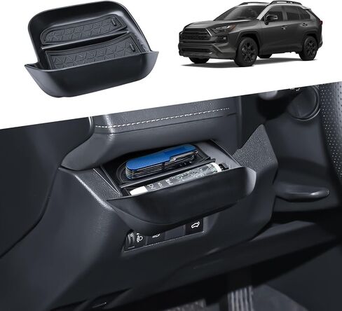 صندوق درج السائق EDBETOS لملحقات Toyota RAV4 2025 2024 2023 2022 2021 2020 2019 منظم درج جانبي للسائقين مع صينية إدراج وحدة التحكم وحصيرة غير قابلة للانزلاق لملحقات RAV4 الداخلية in Saudi Arabia