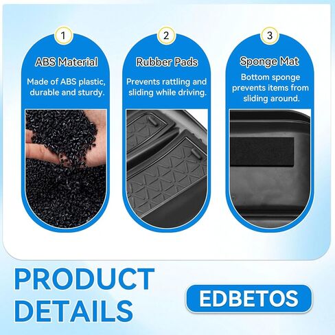 صندوق درج السائق EDBETOS لملحقات Toyota RAV4 2025 2024 2023 2022 2021 2020 2019 منظم درج جانبي للسائقين مع صينية إدراج وحدة التحكم وحصيرة غير قابلة للانزلاق لملحقات RAV4 الداخلية in Saudi Arabia