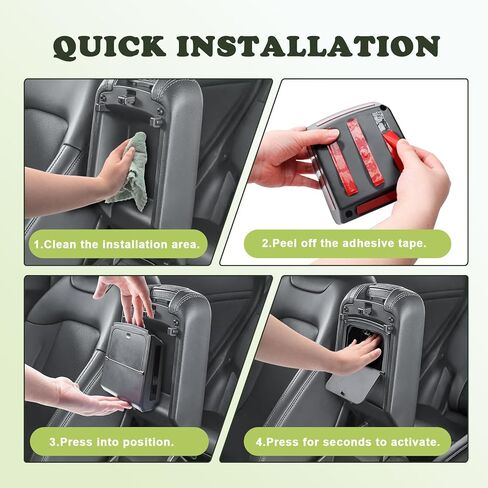 Hidden Center Console Organizer Compatible with 2023-2026 Kia Sportage Interior Accessories - Lid of Armrest Storage Box NQ5 Secret Compartment Insert Tray, Black in Saudi Arabia