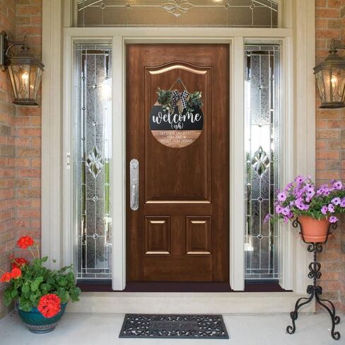 chijire ترحيب علامة الجبهة لتزيين الباب، 12 في اكاليل الخشب المستديرة الجدار شنقا في الهواء الطلق، مزرعة، الشرفة، لربيع وصيف الخريف جميع الفصول عطلة عيد الميلاد in Kuwait