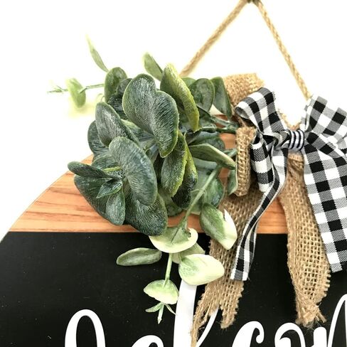 chijire ترحيب علامة الجبهة لتزيين الباب، 12 في اكاليل الخشب المستديرة الجدار شنقا في الهواء الطلق، مزرعة، الشرفة، لربيع وصيف الخريف جميع الفصول عطلة عيد الميلاد in Kuwait