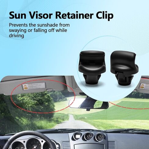 2PCS Sun Visor Retainer Clip Compatible with Nissan 350Z 2004-2009, JUKE 2011-2017, Infiniti FX35/FX45 2003-2008 Replaces 96409-CG000 in Saudi Arabia