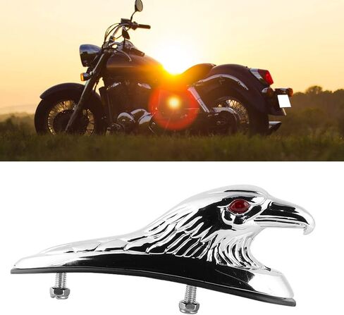 Motorcycle Front Fenders Ornament, Aluminum Eagle Head Statue, Universal Motorcycle Fenders Ornament for Various Models in Saudi Arabia