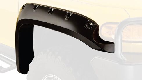 Bushwacker Pocket/Rivet Style Front Fender Flares | 2-Piece Set, Black, Smooth Finish | 31063-02 | Fits 2007-2014 Toyota FJ Cruiser in Saudi Arabia