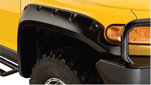 Bushwacker Pocket/Rivet Style Front Fender Flares | 2-Piece Set, Black, Smooth Finish | 31063-02 | Fits 2007-2014 Toyota FJ Cruiser in Saudi Arabia