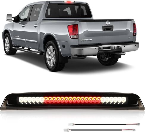 ضوء الفرامل الثالث من AUTOXBERT متوافق مع Titan 2004-2015/2005-2016 Frontier مقاوم للماء LED عالي التركيب ضوء الفرامل الثالث (عدسة دخان الإسكان الأسود) in Saudi Arabia